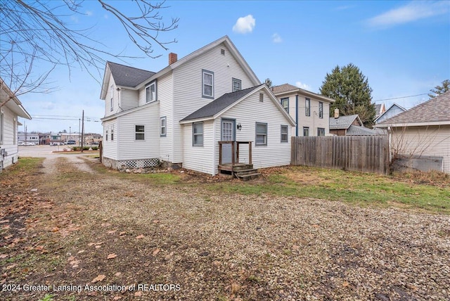 view of back of property