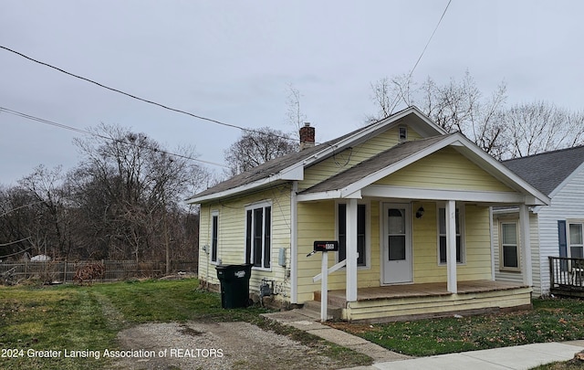 bungalow-style house featuring a porch