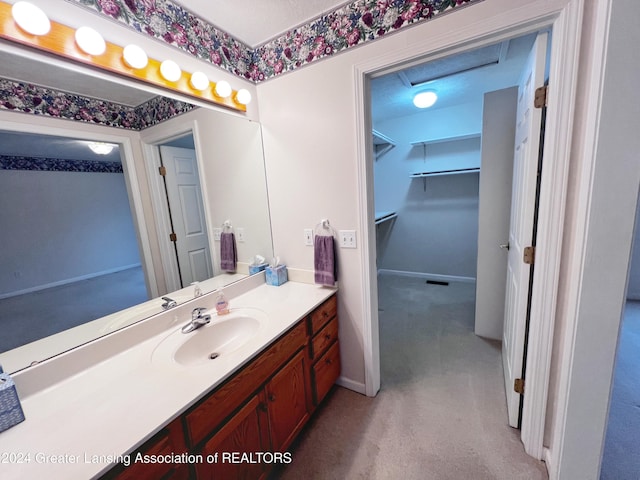 bathroom featuring vanity