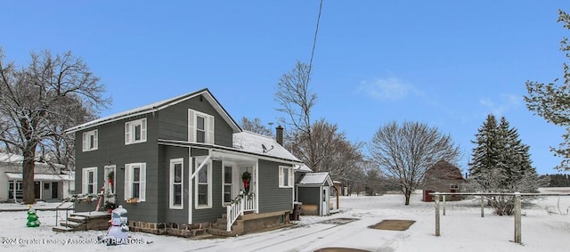 view of snowy exterior