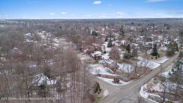 view of snowy aerial view