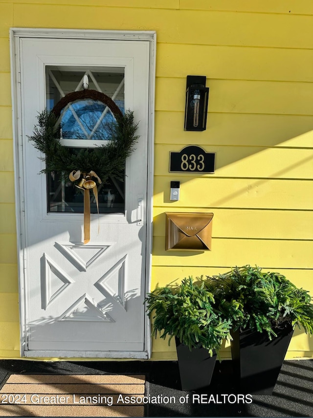 view of doorway to property