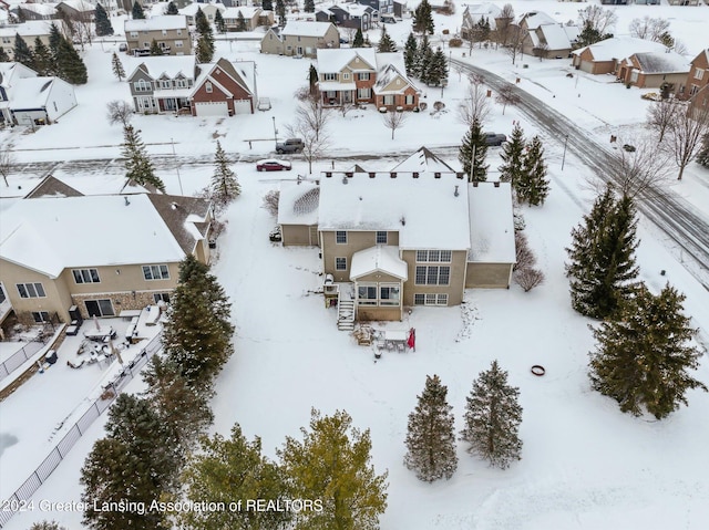 view of snowy aerial view