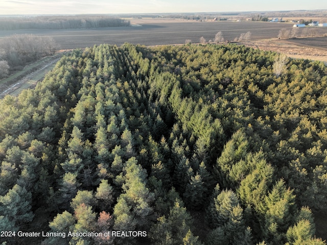 aerial view featuring a rural view