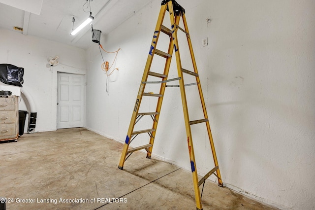 interior space with concrete flooring