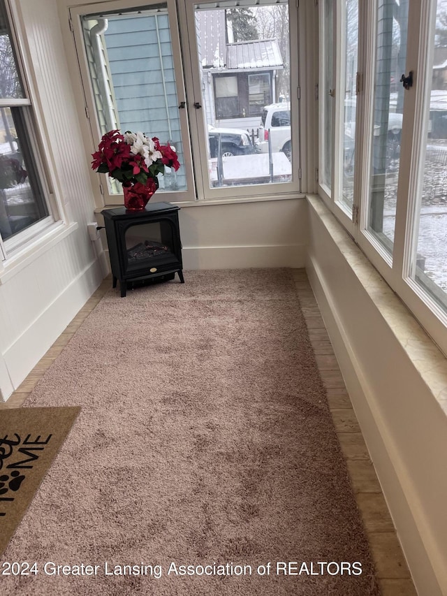 view of sunroom