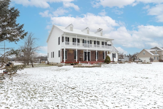 view of front of property with covered porch