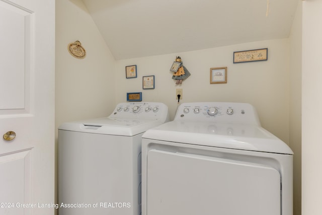 laundry room with washer and dryer