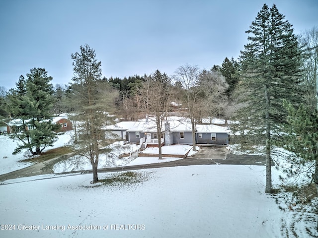 view of snowy yard