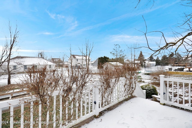 view of snowy yard