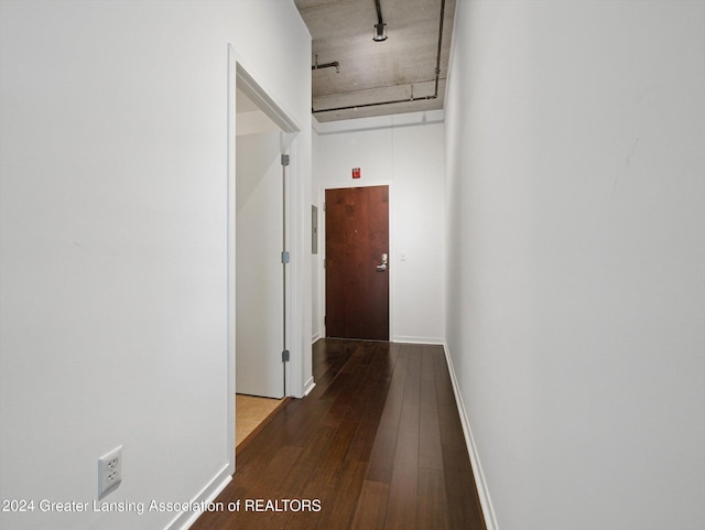 hallway featuring hardwood / wood-style floors