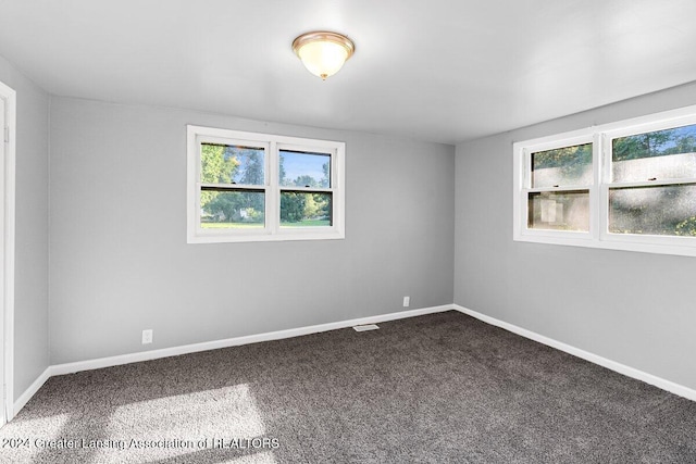 unfurnished room with carpet flooring