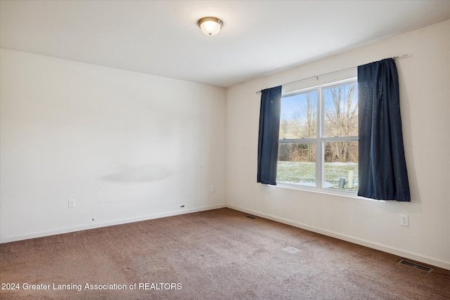 unfurnished room with carpet