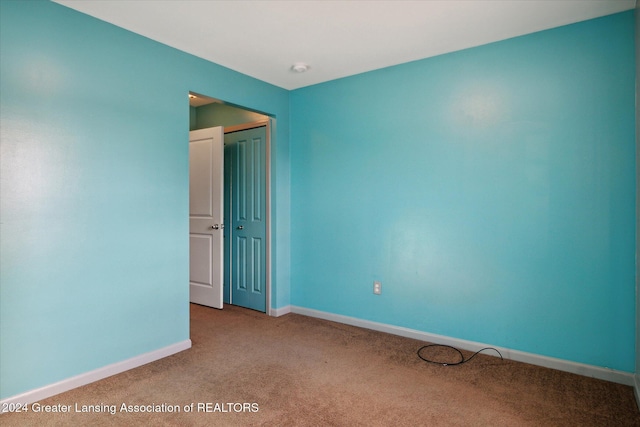 view of carpeted empty room