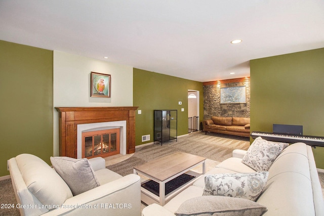 view of carpeted living room