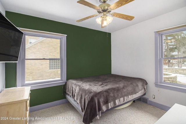 bedroom with ceiling fan