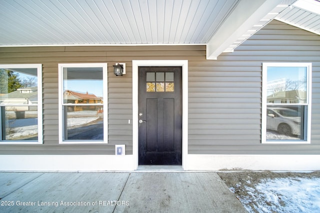 view of doorway to property