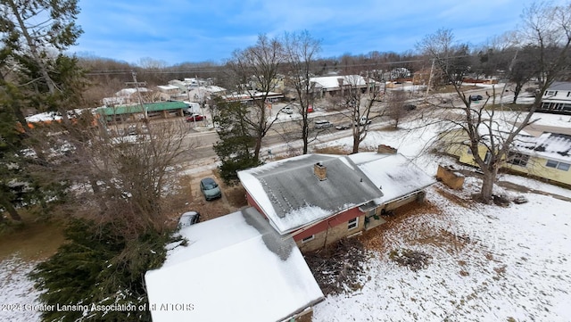 view of snowy aerial view