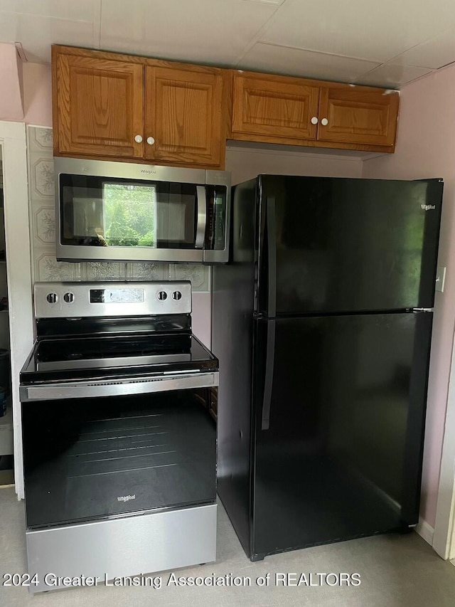 kitchen with stainless steel appliances