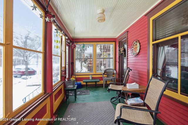 view of sunroom / solarium