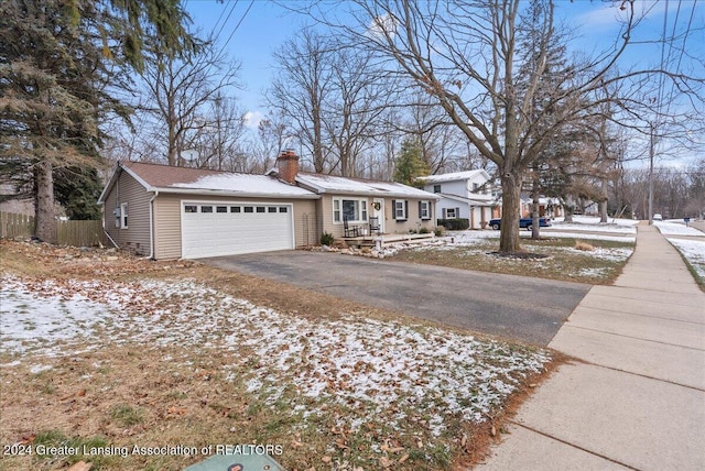 view of front of house featuring a garage