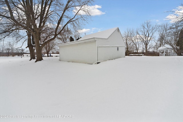 view of snowy yard