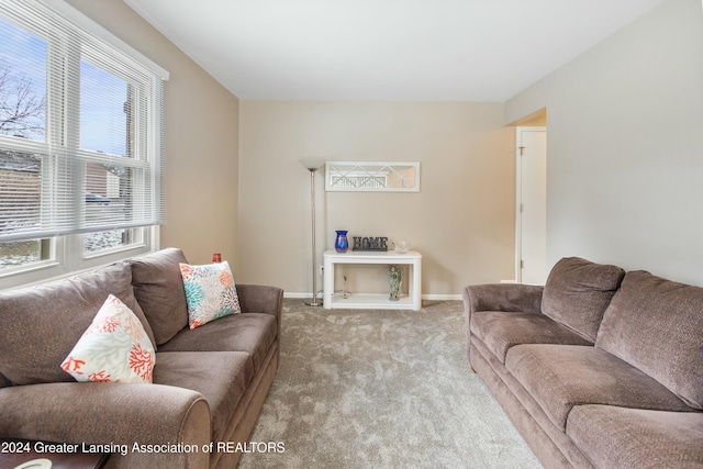 view of carpeted living room