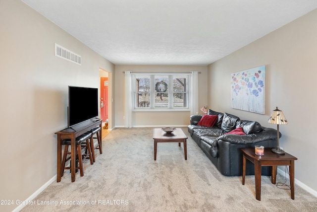 view of carpeted living room