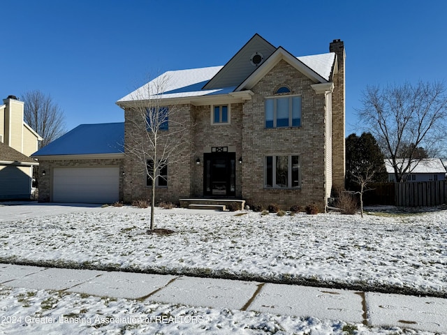 view of property featuring a garage