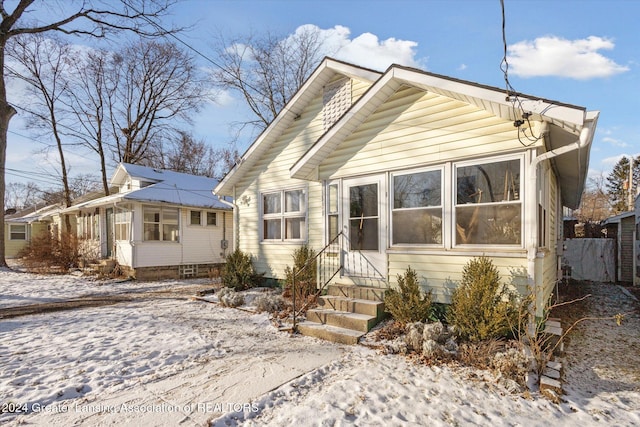 view of bungalow-style home