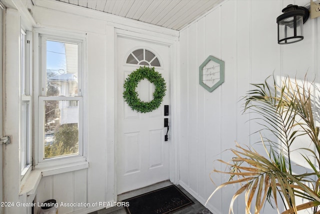 view of doorway to property