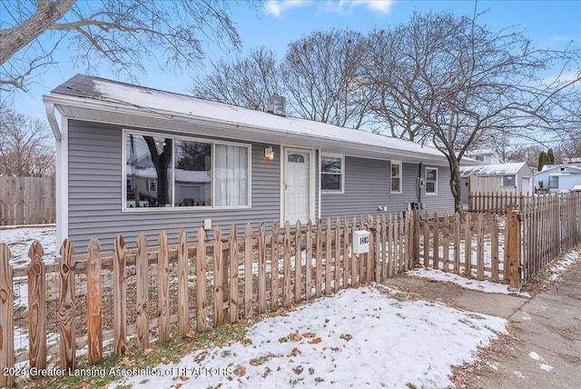 view of front of home