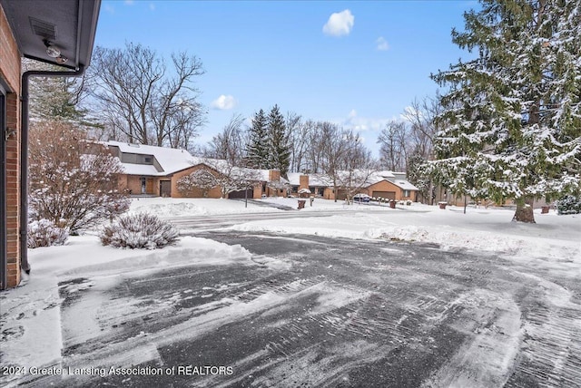 view of snowy yard