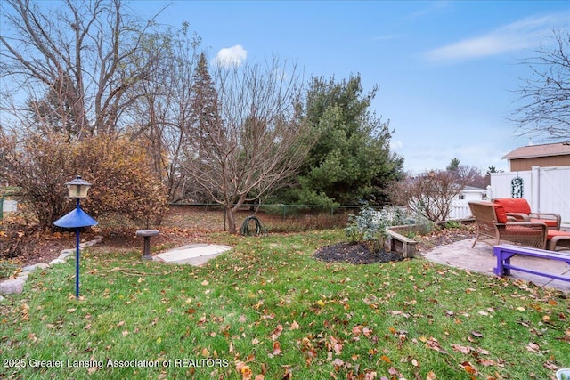 view of yard featuring a patio