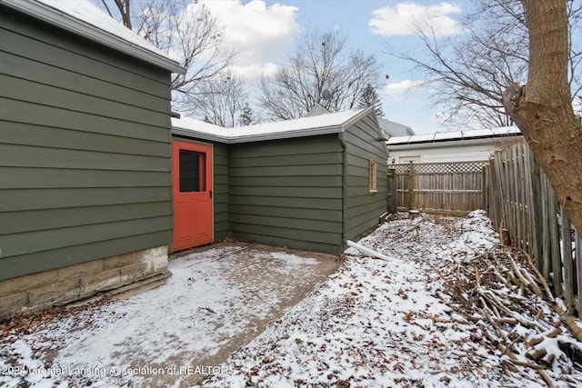 view of snowy yard