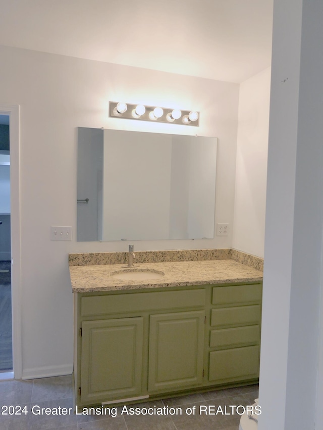 bathroom featuring vanity and tile patterned floors