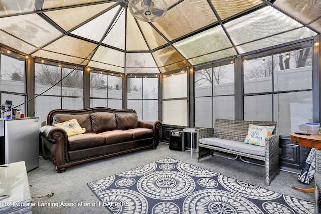 view of sunroom