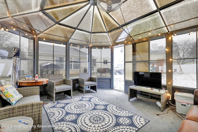 view of sunroom / solarium