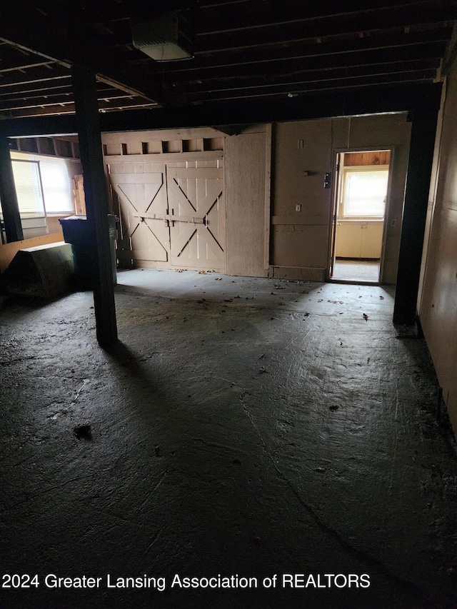 view of basement