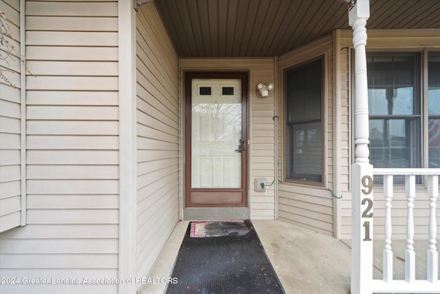 view of doorway to property