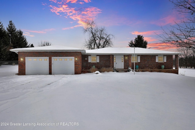 ranch-style house with a garage