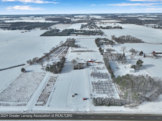 view of snowy aerial view