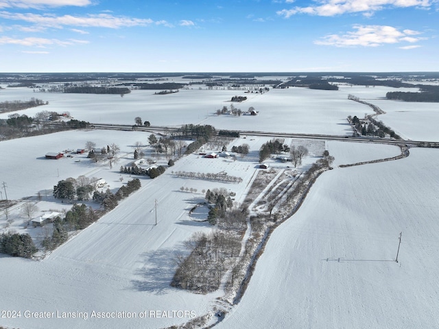 view of snowy aerial view