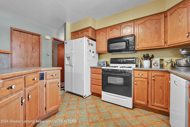 kitchen with white appliances