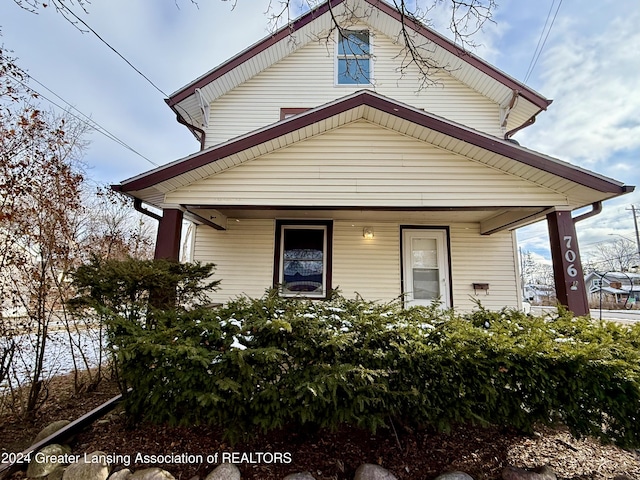 bungalow-style house featuring a porch