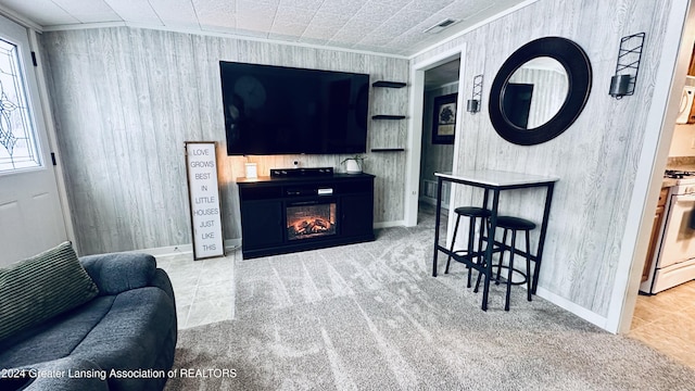 view of carpeted living room