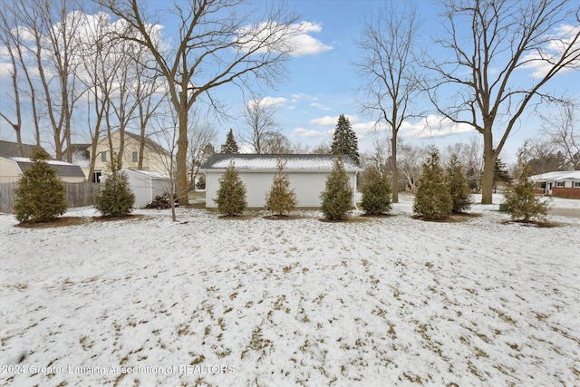 view of snowy yard