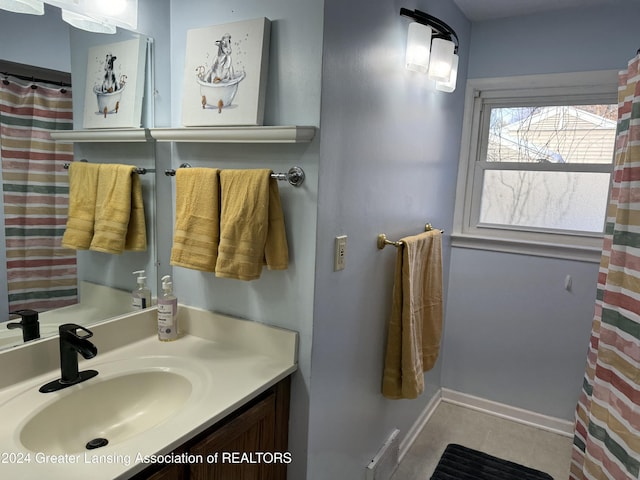 bathroom featuring vanity