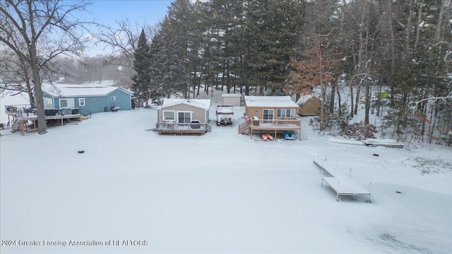 exterior space featuring a deck