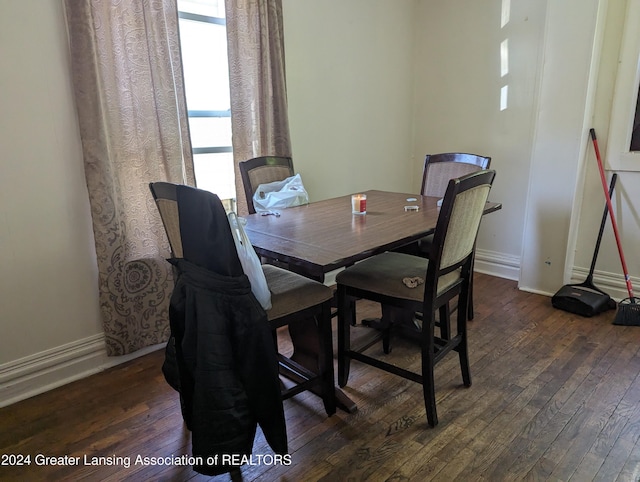 dining room featuring dark hardwood / wood-style floors